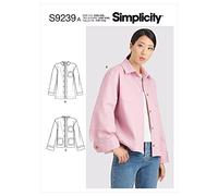 Simplicity Sewing Pattern S9239 Misses' Jackets SS9239A Veste pour Femme, Multicolore, A (XXS-XS-S-M-L-XL-XXL)