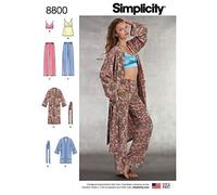 Simplicity Simplcity Patron de Couture, Papier, Blanc, A | XS-S-M-L-XL (FR 34 à 52)