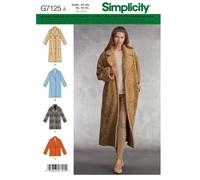 Simplicity Simplcity US8797APattern 8797 Manteau Ample doublé pour Femme, Papier, Blanc, A (XS-S-M-L-XL)