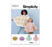 SIMPLICITY SS3043HH Patron de couture Ponchos pour enfants et filles HH (3-4-5-6)