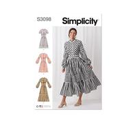 SIMPLICITY SS3098H5 Patron de couture pour robe avec manches et variations de longueur H5 (34-36-38-40-42)
