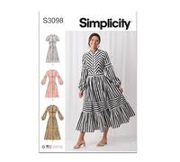 SIMPLICITY SS3098U5 Patron de couture pour robe avec manches et variations de longueur U5 (44-46-48-50-52)