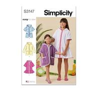 Simplicity SS3147HH Patron de couture à capuche pour enfant et fille 3-4-5-6 ans