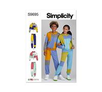 Simplicity SS9695A Ensemble sweat à capuche et jogging pour fille et garçon A (8-10-12-14-16)