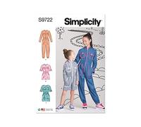 SIMPLICITY SS9722HH Combinaison/barboteuse et robe pour fille (3-4-5-6)