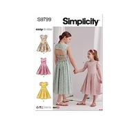 Patron Simplicity 9799 - Robe de fête du 32 au 44 FR - Model Taille - FR 3-6 G