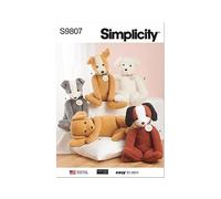 SIMPLICITY SS9807OS Animaux en peluche articulés par Elaine Heigl Designs OS (taille unique)