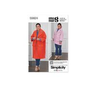 SIMPLICITY SS9824A Manteau pour femme en deux longueurs par Mimi G Style A (XS-S-M-L-XL)
