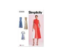 SIMPLICITY SS9886P5 Robe pour femme avec variations de longueur P5 (40-42-44-46-48)
