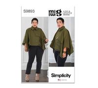 Simplicity Patron SS9893A - Cape pour femme par Mimi G - Style A - FR 34-54 (XS-XXL)