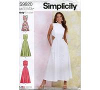 SIMPLICITY SS9920U5 Patron de couture pour robe avec encolure et longueur variées U5 (44-46-48-50-52)