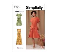 SIMPLICITY SS9947D5 Patron de couture pour robe en tricot avec manches et variations de longueur D5 (36-36-38-40)