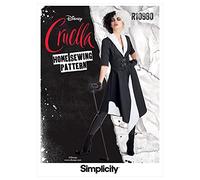 Simplicity UR10980H5 Patron de couture pour costume de Cruella de Disney pour cosplay et Halloween, taille 34-42, 100 % papier