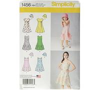 Simplicity us1456hh Taille HH et Enfant Fille Robe avec Corsage et Hat Blanc US-3-4-5-6