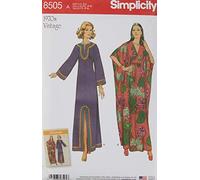 Simplicity US8505A Patron de Couture Vintage Caftans pour Femme, Papier, Blanc, 22 x 15 x 1 cm