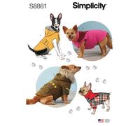 Simplicity US8861A Pattern S8861 Patrons de Manteaux pour Chien, A (S-M-L)