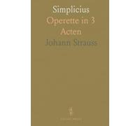 Simplicius: Operette in 3 Acten