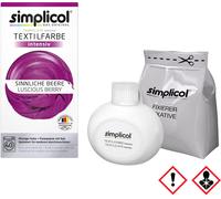 Simplicol Colorant textile intense Baie sensuelle - Coloration facile (1 paquet)