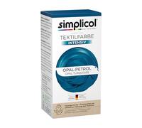 simplicol Intensive - Kit Teinture Express Machine (Colorant Liquide + sel fixateur)- Paquet de 600g - Bleu pétrole