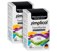 simplicol Lot de 2 colorants textiles expert minuit noir 1718 : peinture pour une coloration créative et facile en machine ou manuellement