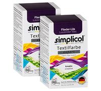 simplicol Lot de 2 teintures textiles expert Lilas pour une teinture créative et facile en machine à laver ou manuellement 1737 (2 x 1707), 150 g
