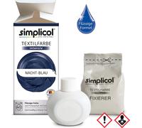 Simplicol peinture textile intense all in 1 liquide en bleu nuit