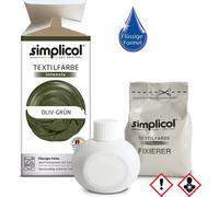 Simplicol peinture textile intense all in 1 liquide en vert olive