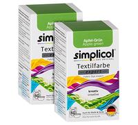 simplicol Teinture Expert : Votre Teinture Express en Machine ou en bassine - Paquet de 300g - Couleur Vert Pomme (Pack de 2)