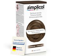 Simplicol Teinture Textile Intense Brun Espresso Lot De 1 | Teinture Textile Résistante Au Lavage En Machine | Colorant Liquide & Poudre Fixatrice Avec Sel | Teinture Pour Raviver, Recolorer