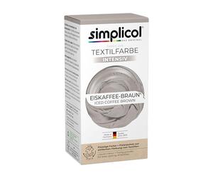 simplicol Teinture textile intense marron glacé - Teinture facile en machine à laver - Couleur liquide et poudre de fixation - 1 paquet