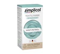simplicol Teinture textile intense menthe-pétrole, coloration facile en machine à laver, couleur liquide et poudre de fixation, 1 paquet