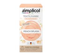 simplicol Teinture textile intense Peach Splash | Simple coloration en machine | Colorant liquide & poudre fixatrice | Pack de 1