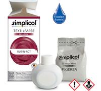 Simplicol teinture textile intense rubis-rouge - Coloration facile (1 paquet)
