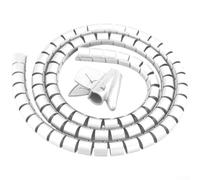 Simplifiez-vous la vie avec un organiseur de câbles flexible de 1 5 m conçu pour les appareils ménagers (blanc 8 mm + clip)