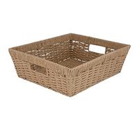 Simplify Grand panier de rangement pour étagère | Dimensions : 38,1 x 33 x 12,7 cm | Design tissé hollandais | Organisation de la maison | Matériau en corde de papier | Idéal pour laisser des espaces