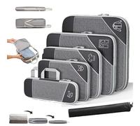 Simplify Living Compression Packing Cubes,Simplify Living Compression Bags,5 Set Compressible,And Space-Saving Packing Cubes,Suitcase Organizer,Goodbye Packing Stress,Hello Effortless Travel (Black)