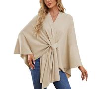 Simplifyleast Shawl Wrap,Winter Scarfs for Women,Elegant Shawl Wraps Soft Open Front Poncho Sweater,Women's Solid Shawls (Apricot)