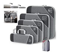Simplifyliving Compression Packing Cubes, Portsmtwen Compression Packing Cubes for Travel, 5/6 Set Compressible, Suitcase Organizer Bags Set, Lightweight and Space-Saving (Black,5Set)