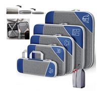 Simplifyliving Compression Packing Cubes, Portsmtwen Compression Packing Cubes for Travel, 5/6 Set Compressible, Suitcase Organizer Bags Set, Lightweight and Space-Saving (Navy Blue,5Set)