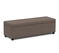 SIMPLIHOME Avalon Pouf de rangement extra large, 137,2 cm, marron fauve