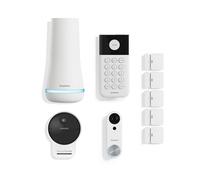 SimpliSafe Système de sécurité Domestique sans Fil 9 pièces Gen 3 avec caméra extérieure et Sonnette vidéo Filaire - Surveillance Professionnelle 24h/24 et 7j/7 en Option - sans contrat - Compatible