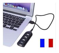 SIMPLISIM: HUB 4 PORTS MULTIPRISE MULTI CHARGEUR CABLE USB 2.0 POUR ORDINATEUR PC MAC NEUF