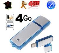 SIMPLISIM: MINI DICTAPHONE USB ENREGISTREUR VOCAL DISCRET AUDIO MICRO ESPION CLE FLASH *4GO*