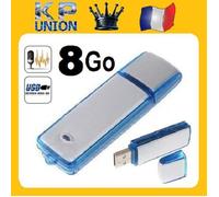 SIMPLISIM: MINI DICTAPHONE USB ENREGISTREUR VOCAL DISCRET AUDIO MICRO ESPION CLE FLASH *8GO*