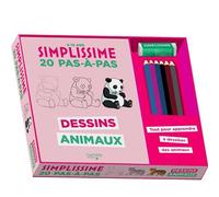 Simplissime coffret - 20 pas-à-pas - Dessins animaux - Lise Herzog - Hachette Enfants - Coffret - Document jeunesse