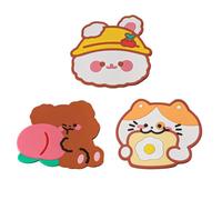 Simpls Décoration de chambre mignonne animaux mignons tapis de souris sous-verre Kawaii sous-main tasse à café sous-main imperméable