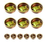 Simpls Lot de 12 bouchons en acier pour douilles, 2 capuchons de fermeture 3/4 pour ouvertures de fût, fermetures de fût de 55 gallons comme sur la photo, fermoirs métalliques pour douilles avec