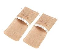 Simpls Lot de 20 porte-couverts en pour table de mariage - Décoration rustique