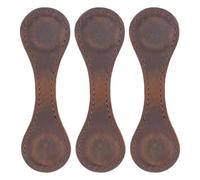 Simpls Lot de 3 marque-pages magnétiques en cuir, faits à la main, couleur café