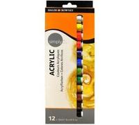 Daler Rowney – Set de peinture acrylique Simply – 12 tubes de 12 ml